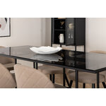 Rectangular dining set (leif, velvet)