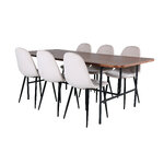 Rectangular dining set (uno, polar)