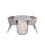 Oval dining set (bianca, berit)