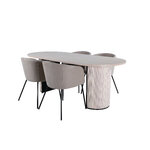 Oval dining set (bianca, berit)