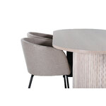 Oval dining set (bianca, berit)