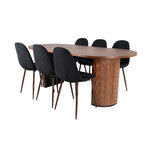 Oval dining set (bianca, polar)