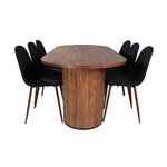 Oval dining set (bianca, polar)