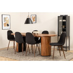 Oval dining set (bianca, polar)