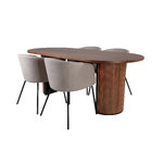 Oval dining set (bianca, berit)