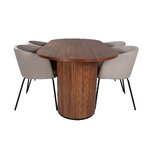 Oval dining set (bianca, berit)