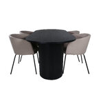 Oval dining set (bianca, berit)