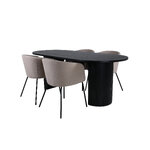 Oval dining set (bianca, berit)