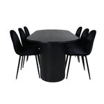 Oval dining set (bianca, polar)