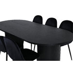 Oval dining set (bianca, polar)