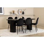 Oval dining set (bianca, polar)