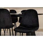 Oval dining set (bianca, polar)