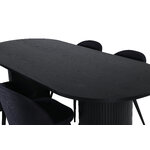 Oval dining set (bianca, velvet)