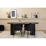 Oval dining set (bianca, velvet)