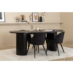 Oval dining set (bianca, velvet)