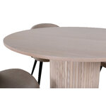 Round dining set (bianca, velvet)