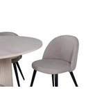 Round dining set (bianca, velvet)