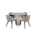 Round dining set (bianca, velvet)