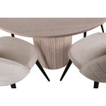 Round dining set (bianca, velvet)