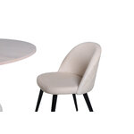 Round dining set (bianca, velvet)