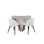 Round dining set (bianca, velvet)