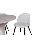 Round dining set (bianca, velvet)