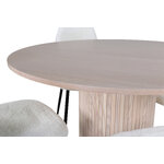 Round dining set (bianca, polar)