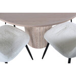 Round dining set (bianca, polar)