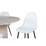 Round dining set (bianca, polar)