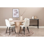 Round dining set (bianca, polar)