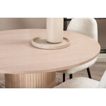 Round dining set (bianca, polar)