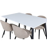 Rectangular dining set (jimmy, velvet)