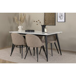 Rectangular dining set (jimmy, velvet)