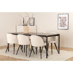 Rectangular dining set (pelle, velvet)