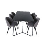 Rectangular dining set (petra, velvet)