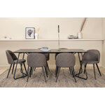 Rectangular dining set (petra, velvet)