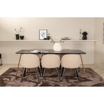 Rectangular dining set (petra, velvet)