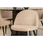 Round dining set (marbs, velvet)