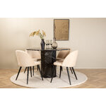 Round dining set (marbs, velvet)