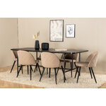 Rectangular dining set (uno, velvet)