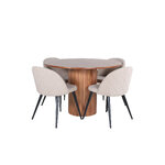 Round dining set (bianca, velvet)