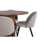 Round dining set (bianca, velvet)