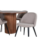 Round dining set (bianca, velvet)