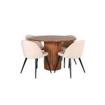 Round dining set (bianca, velvet)