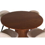 Round dining set (bianca, velvet)