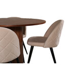 Round dining set (bianca, velvet)