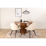 Round dining set (bianca, velvet)