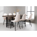 Oval dining set (stone oval, polar)