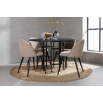 Round dining set (copenhagen, velvet)