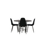 Round dining set (copenhagen, polar)